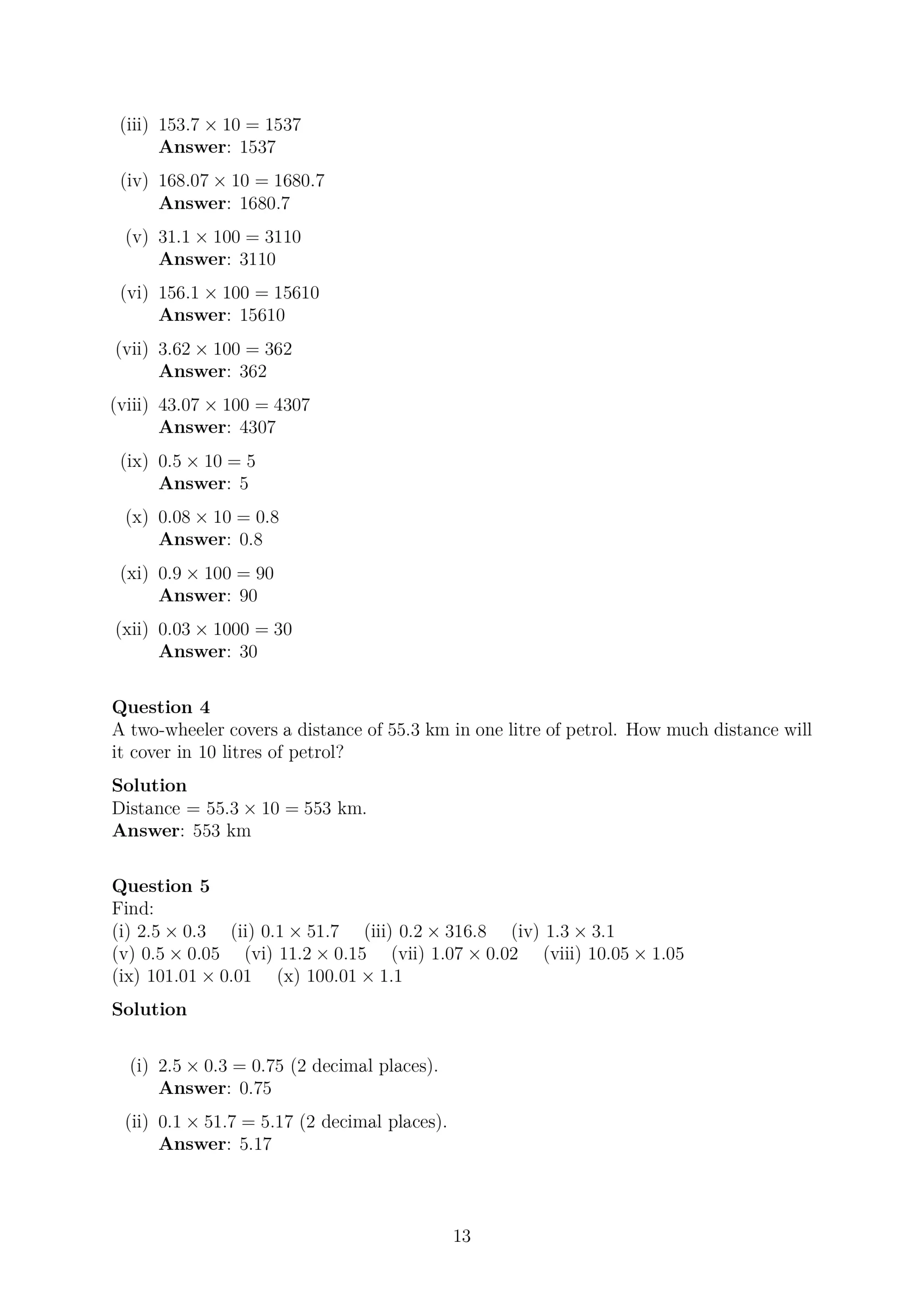 NCERT Solutions to Class 7 Mathematics Chapter 2: Fractions and Decimals Exercise 2.4