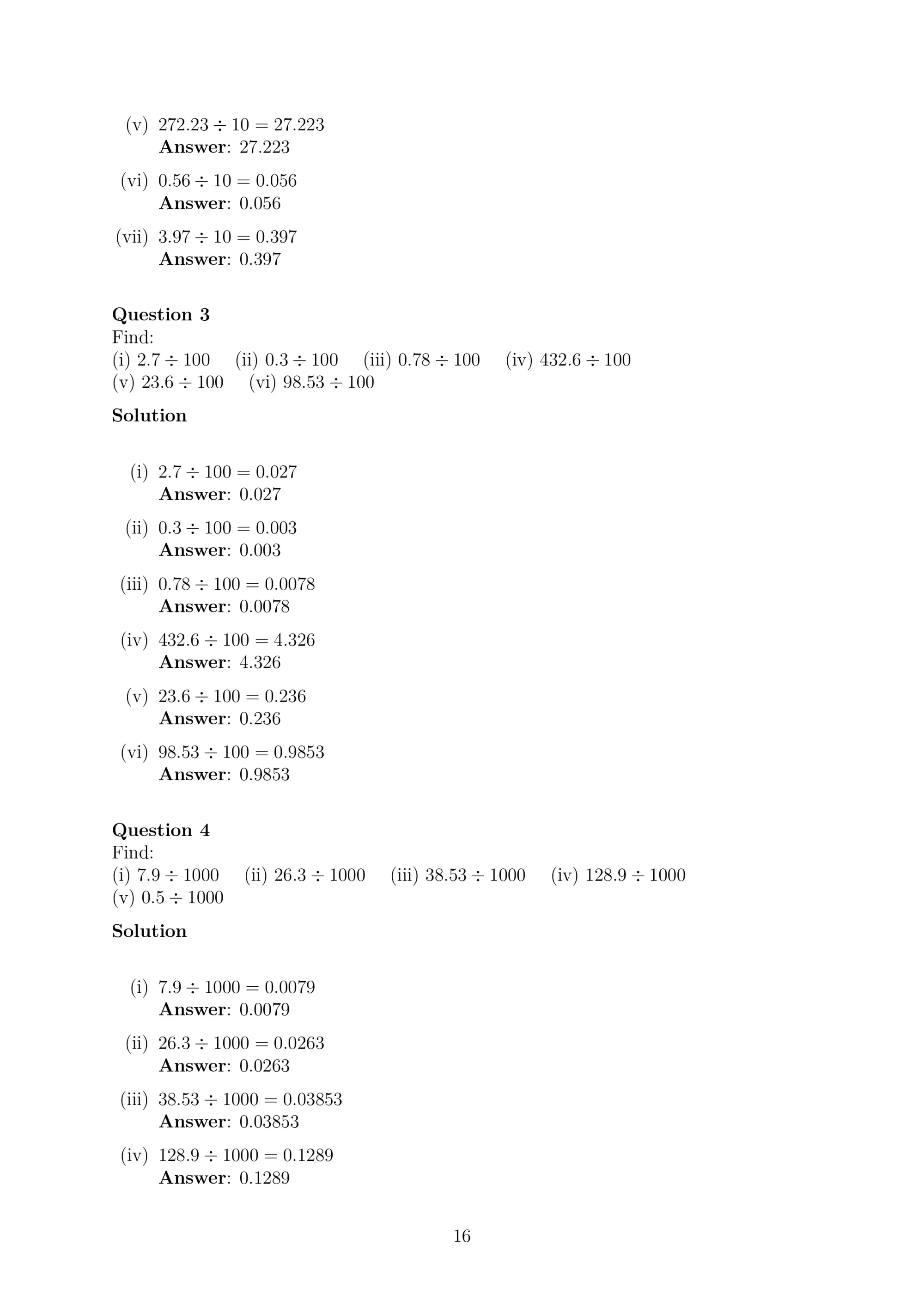 NCERT Solutions to Class 7 Mathematics Chapter 2: Fractions and Decimals Exercise 2.5