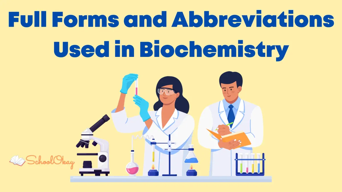 Full Forms and Abbreviations Used in Biochemistry