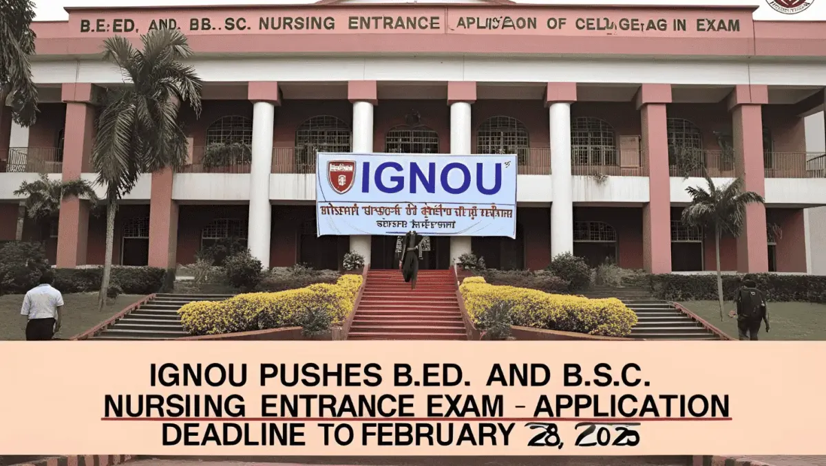 IGNOU Pushes B.Ed. and B.Sc. Nursing Entrance Exam Application Deadline February 28, 2025
