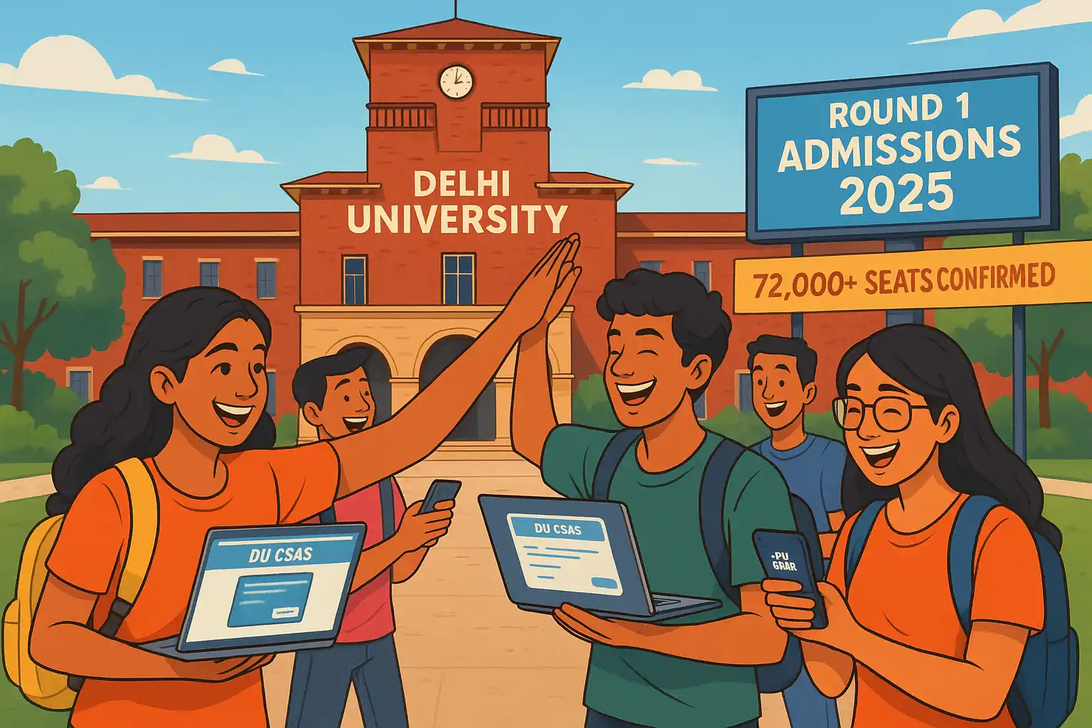 DU UG Admissions 2025: Round 1 Seat Acceptance Closes Today, Over 72,000 Seats Confirmed