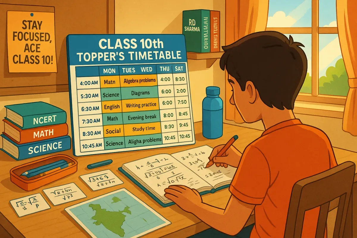 Topper’s Daily Timetable for Class 10th Board Exams