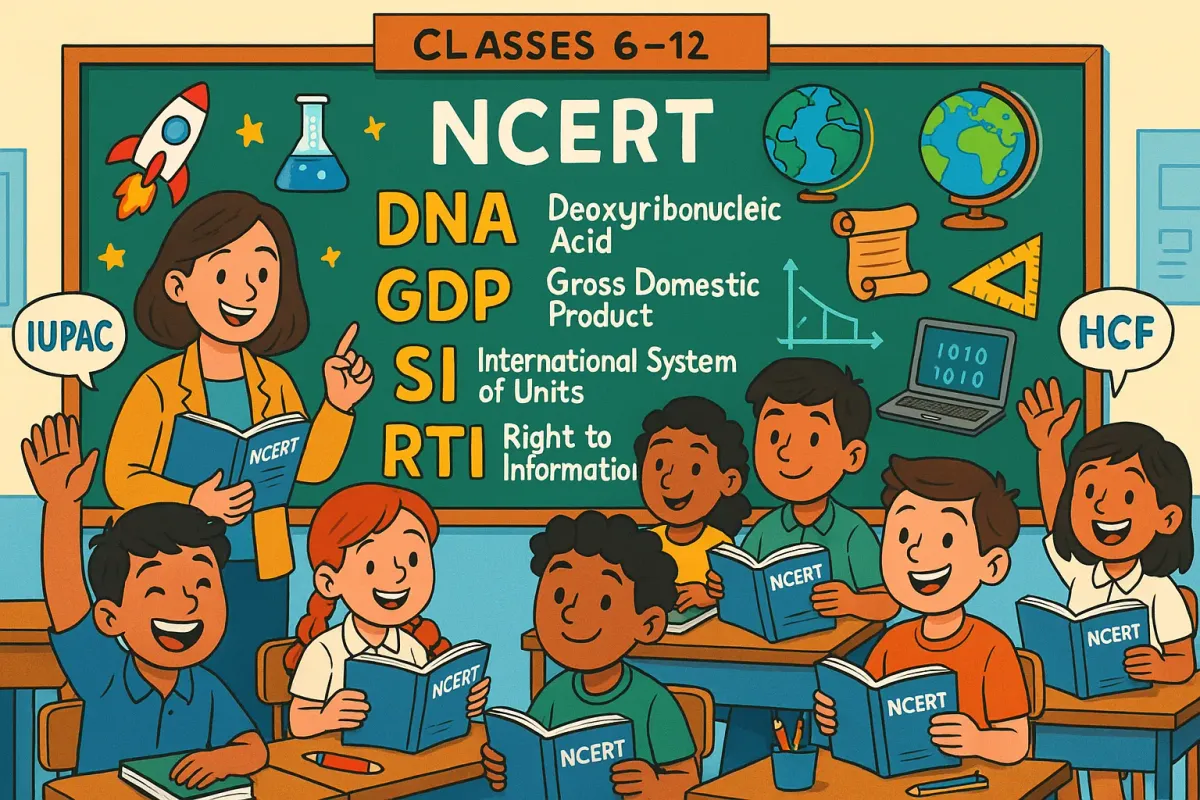 Comprehensive Guide to Full Forms in NCERT Textbooks (Classes 6 to 12)